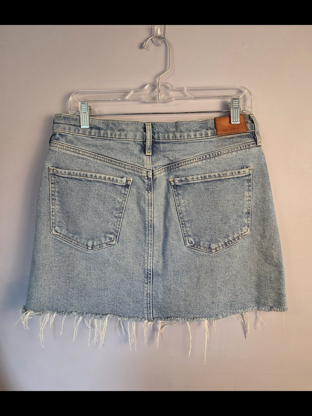 Citizens Of Humanity Frayed Hem Denim Skirt Sz 28 Cowgirl Summer Festival Beach - Picture 3 of 7